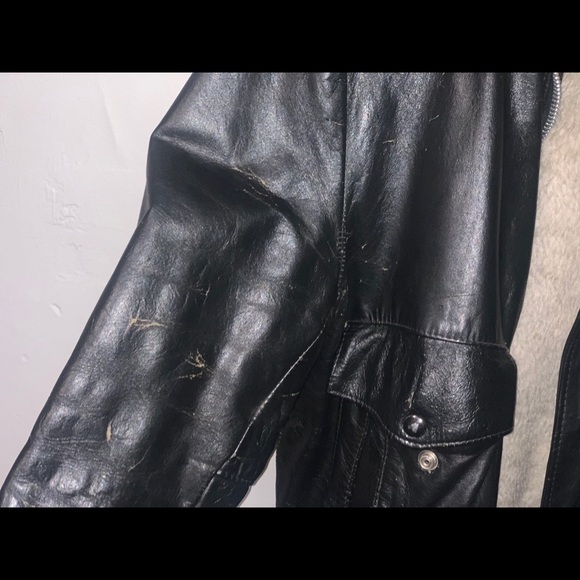 Vintage Men’s Leather Bomber Jacket - Picture 6 of 6